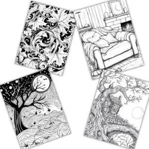 autumn coloring pages