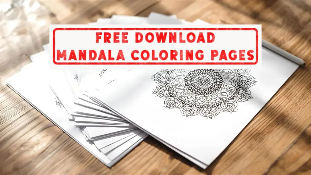 Free printable mandala coloring sheets preview