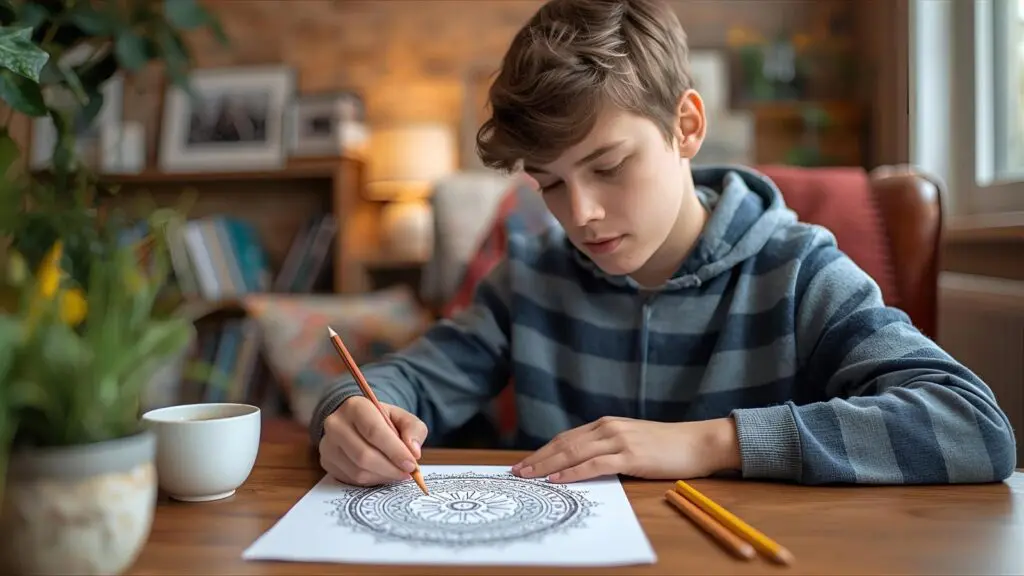 Printable Mandala Coloring Pages. Person coloring mandala sheets for relaxation