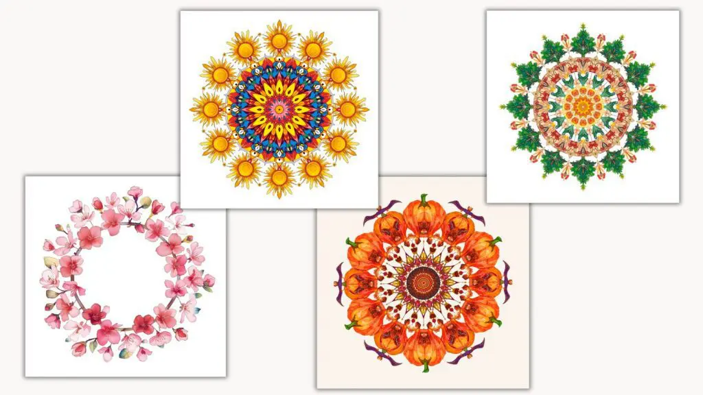 Seasonal mandala coloring pages for holidays