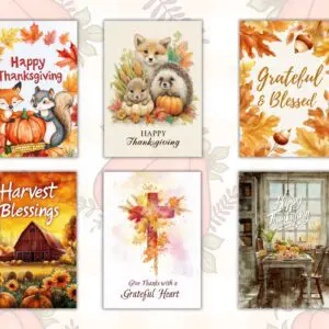 10 printable Thanksgiving greeting cards gallery