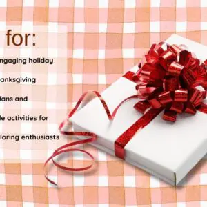 Gift - 35 Thanksgiving Coloring Pages PDF - Instant Download