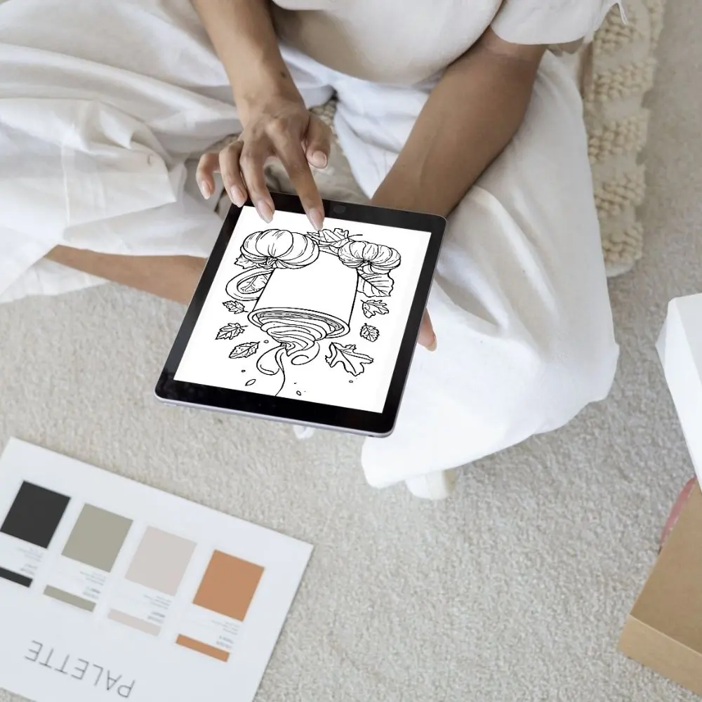 10 Fall Coloring Book Pages- digital