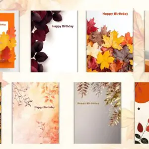 Fall birthday cards