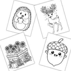 Fall Coloring Book for Kids Ages 3-8 samples