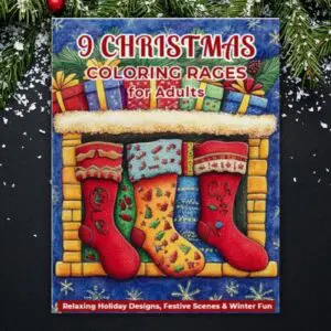 Christmas Coloring Sheets Sampler - 9 festive Christmas coloring pages