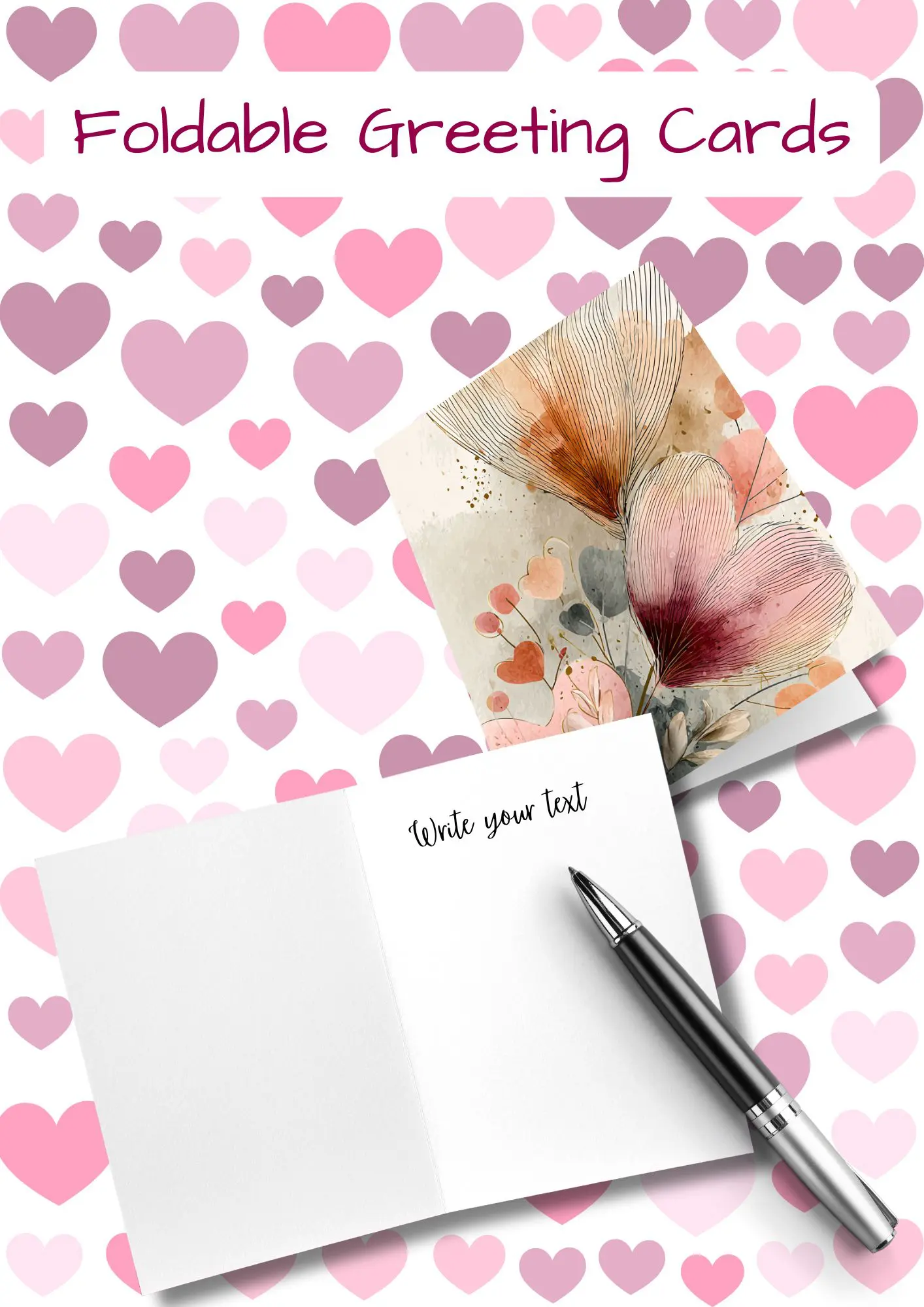 Minimalist foldable cards