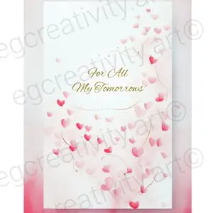Romantic illustration printable greeting card for Valentine, DIY design