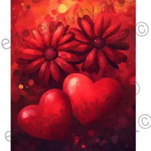 Printable foldable cards for Valentines with blank interior for personal messages