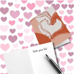 foldable heart cards