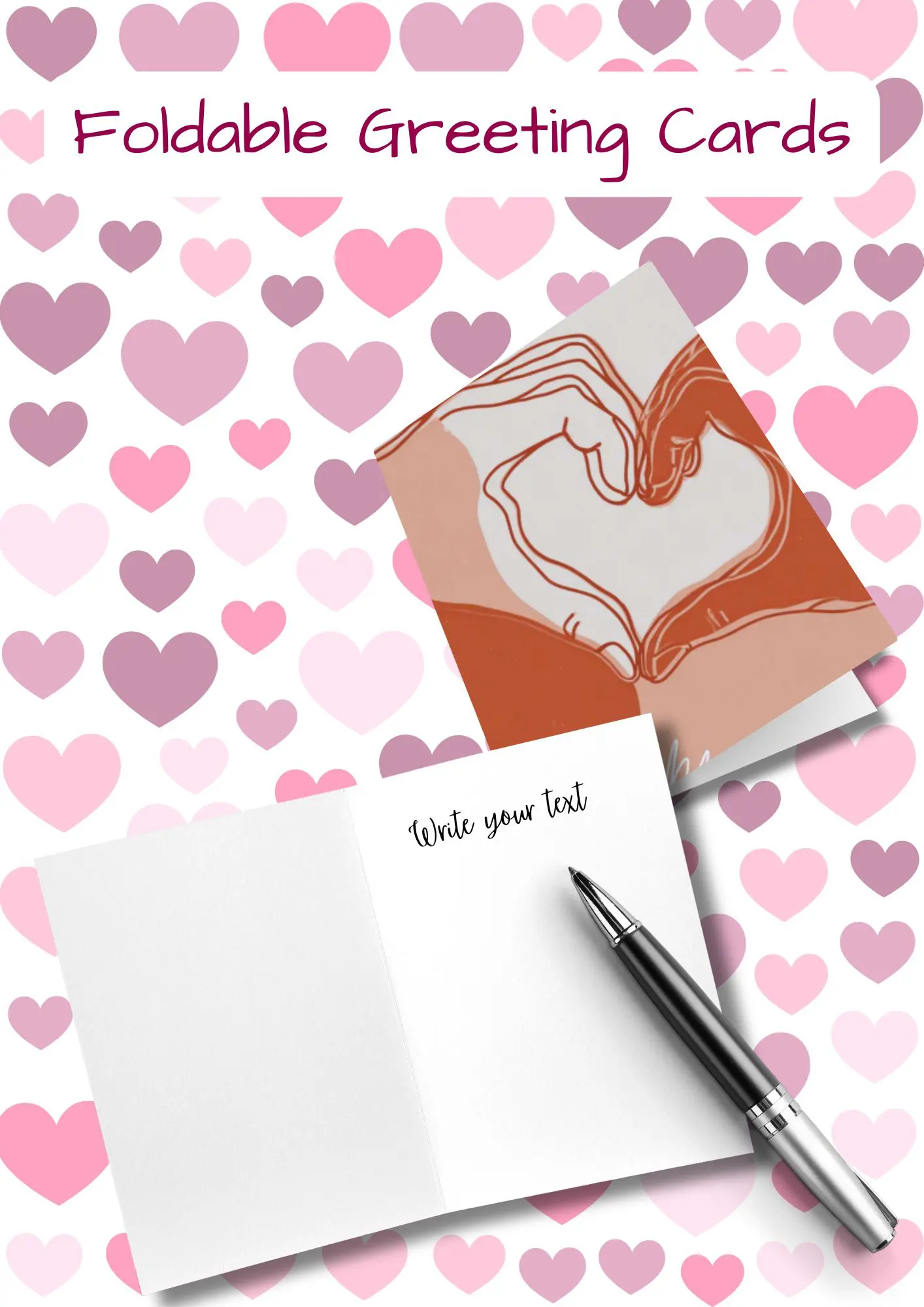 foldable heart cards