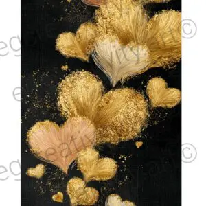 Luxury Valentine’s Day greeting cards with modern black background design