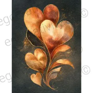 Modern Valentines Day greeting card in luxury black elegant style