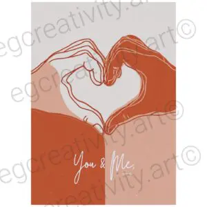 rintable floral greeting card for Valentine, blank inside for personal message