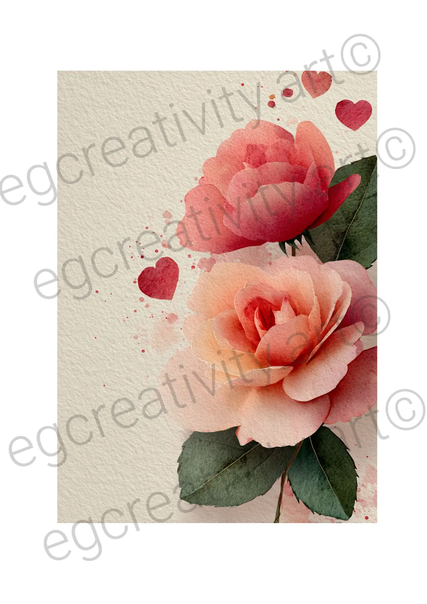 Set of 12 Valentine’s Day cards featuring roses and hearts, perfect for romantic messages