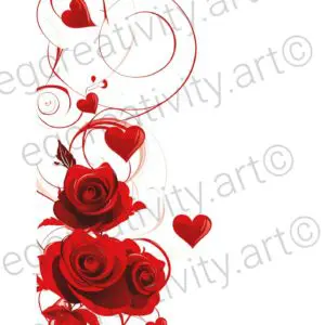 Blank foldable Valentines Day cards printable in 5x7 format