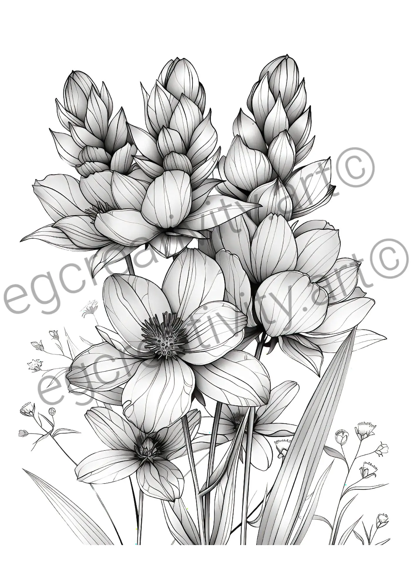 Printable Wildflowers Coloring Pages adults botanical coloring sheets pdf printable