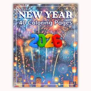 40 New Year Colouring Pages 2026 – Printable PDF for Kids & Adults