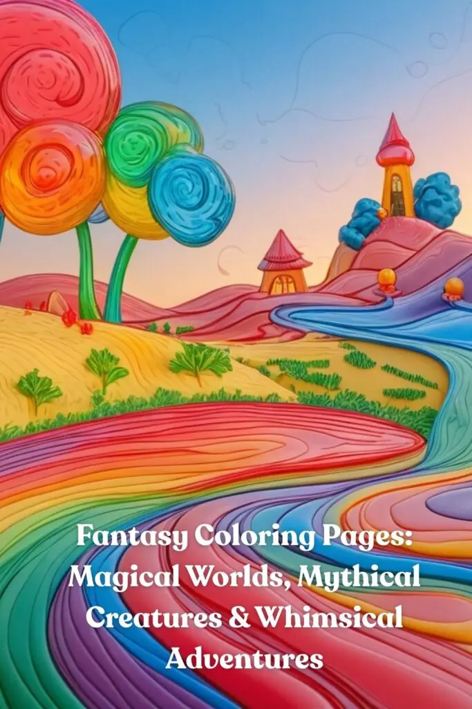 Fantasy Coloring Pages: Magical Worlds, Mythical Creatures & Whimsical Adventures
