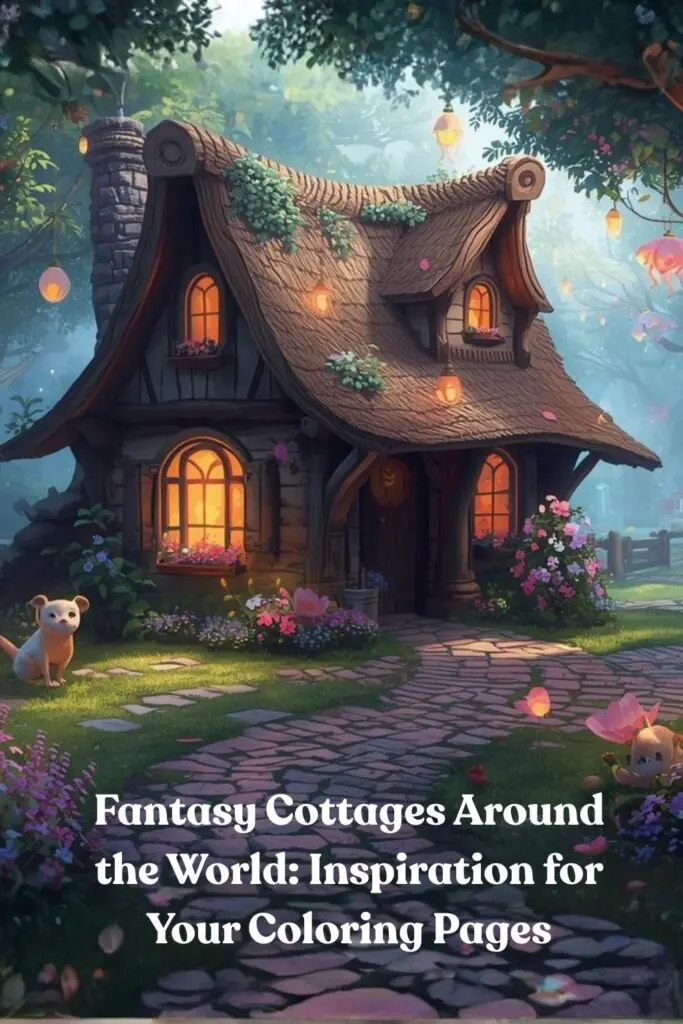 Fantasy Cottages Around the World: Inspiration for Your Coloring Pages
