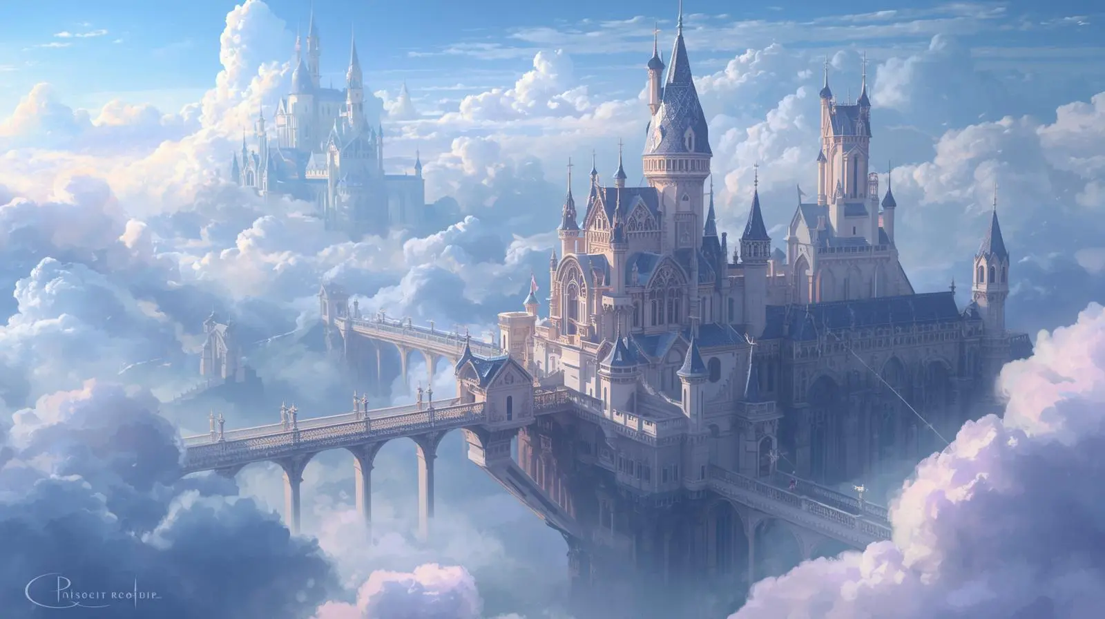 Fantasy castle coloring page for adults and kids - magical coloring pages