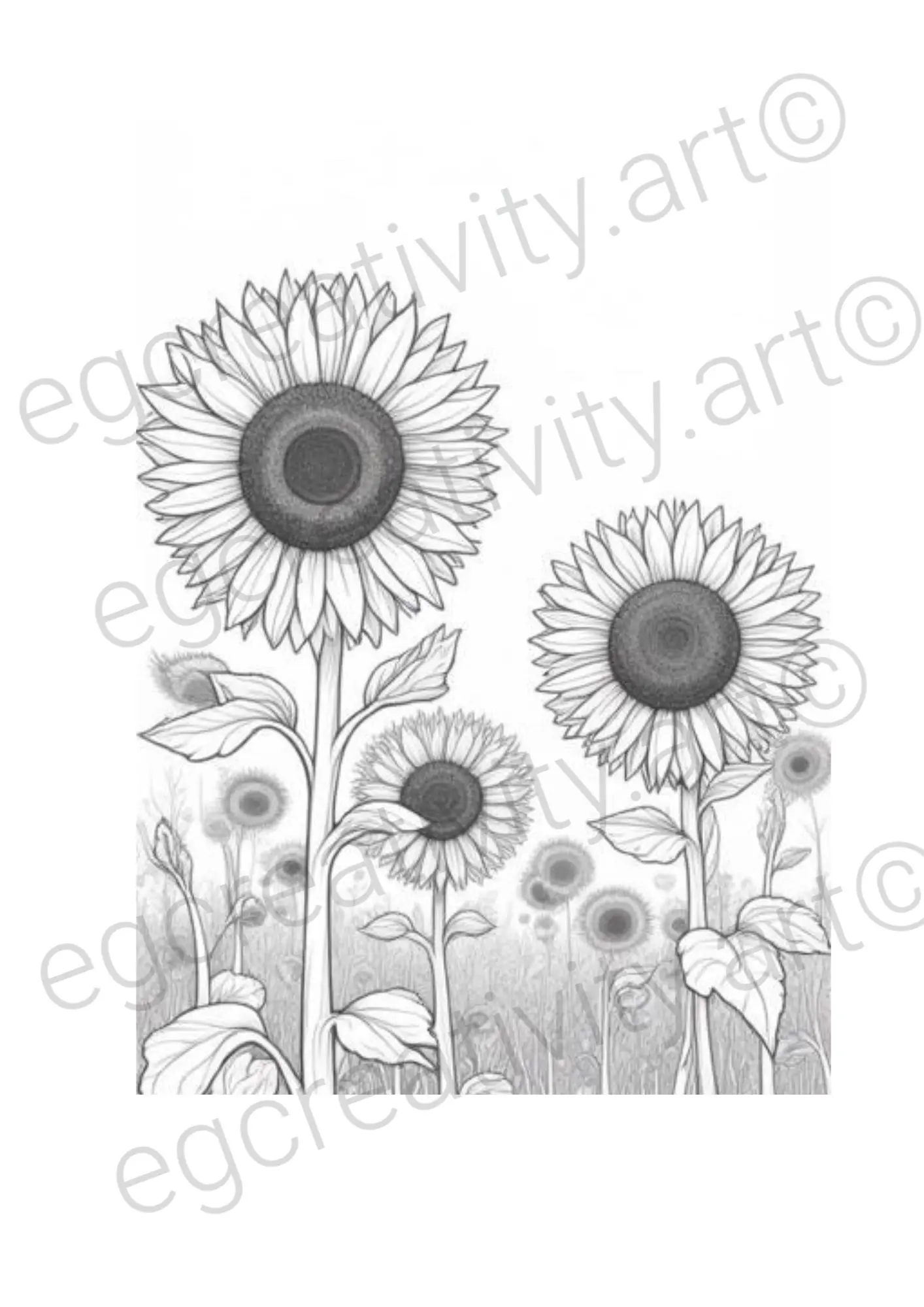Stress relief floral designs in adult coloring books for relaxation featuring a peaceful meadow scene