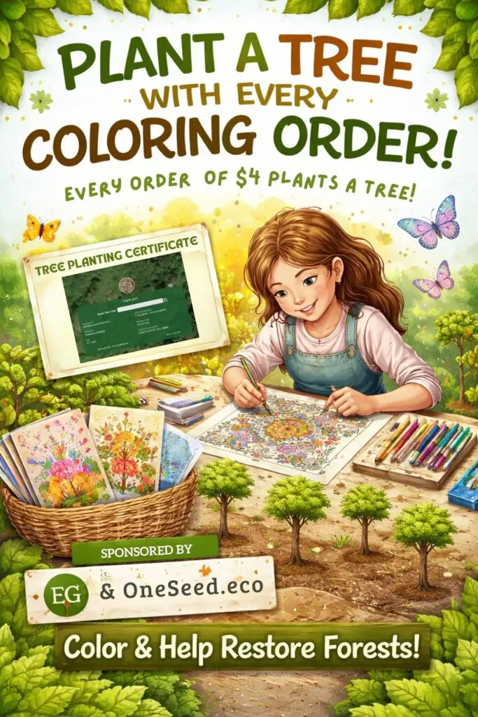 eco friendly coloring pages that plant trees