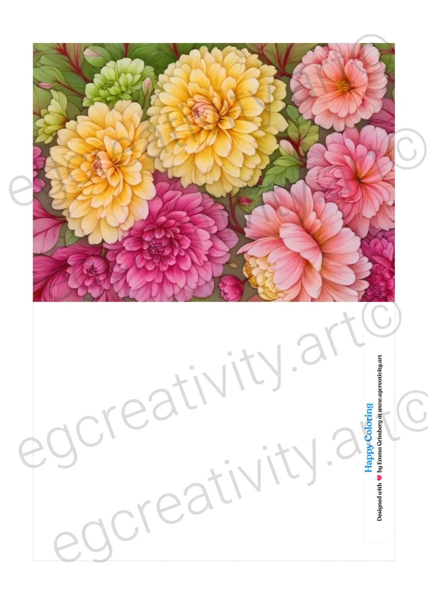 Ready to print spring reset card templates featuring colorful garden and floral foldable card designs