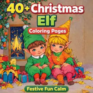Christmas Coloring Pages with Elves