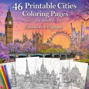 printable city coloring pages for adults