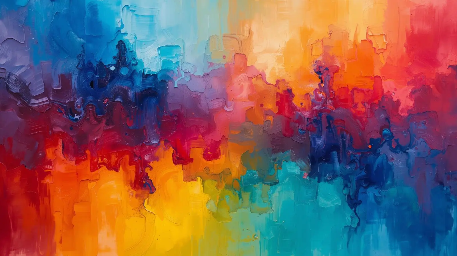 Beautiful color blending example showing emotional transition through art. Emotional expression through art