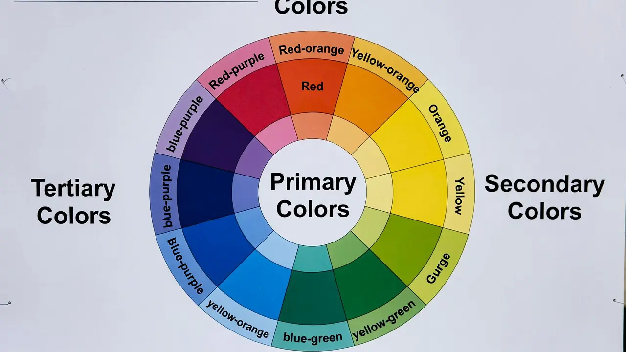 color wheel basics showing primary secondary and tertiary colors