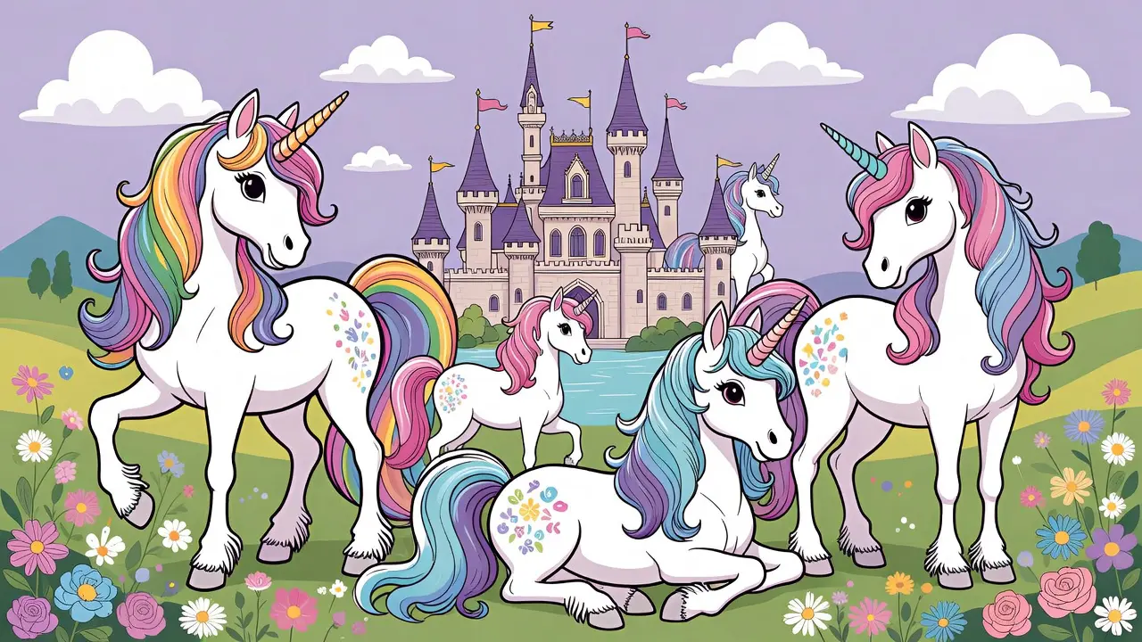 Coloring Pages with Unicorns