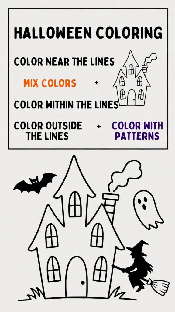Halloween coloring techniques