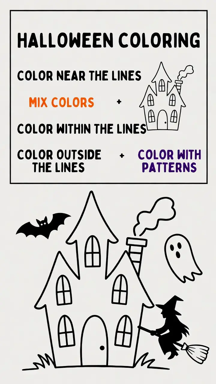 Halloween coloring techniques