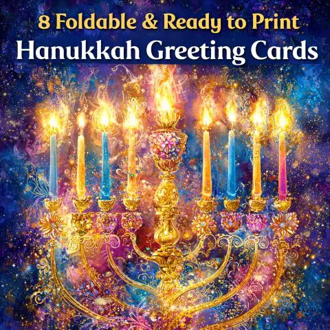 Hanukkah cards printable