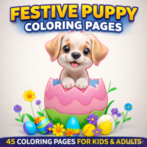 Holiday Puppies - Season Coloring Pages
