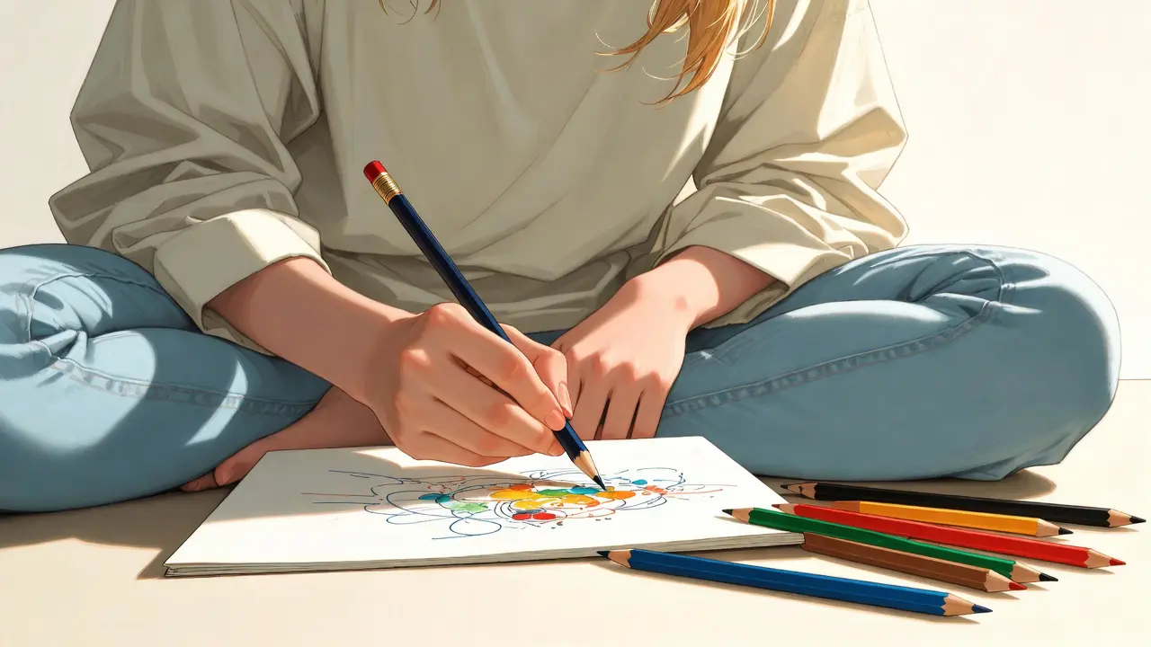 Imagine sitting down with a blank page, your favorite colored pencils at hand, and letting your thoughts flow freely while filling intricate designs with vibrant hues. mindful coloring wellness