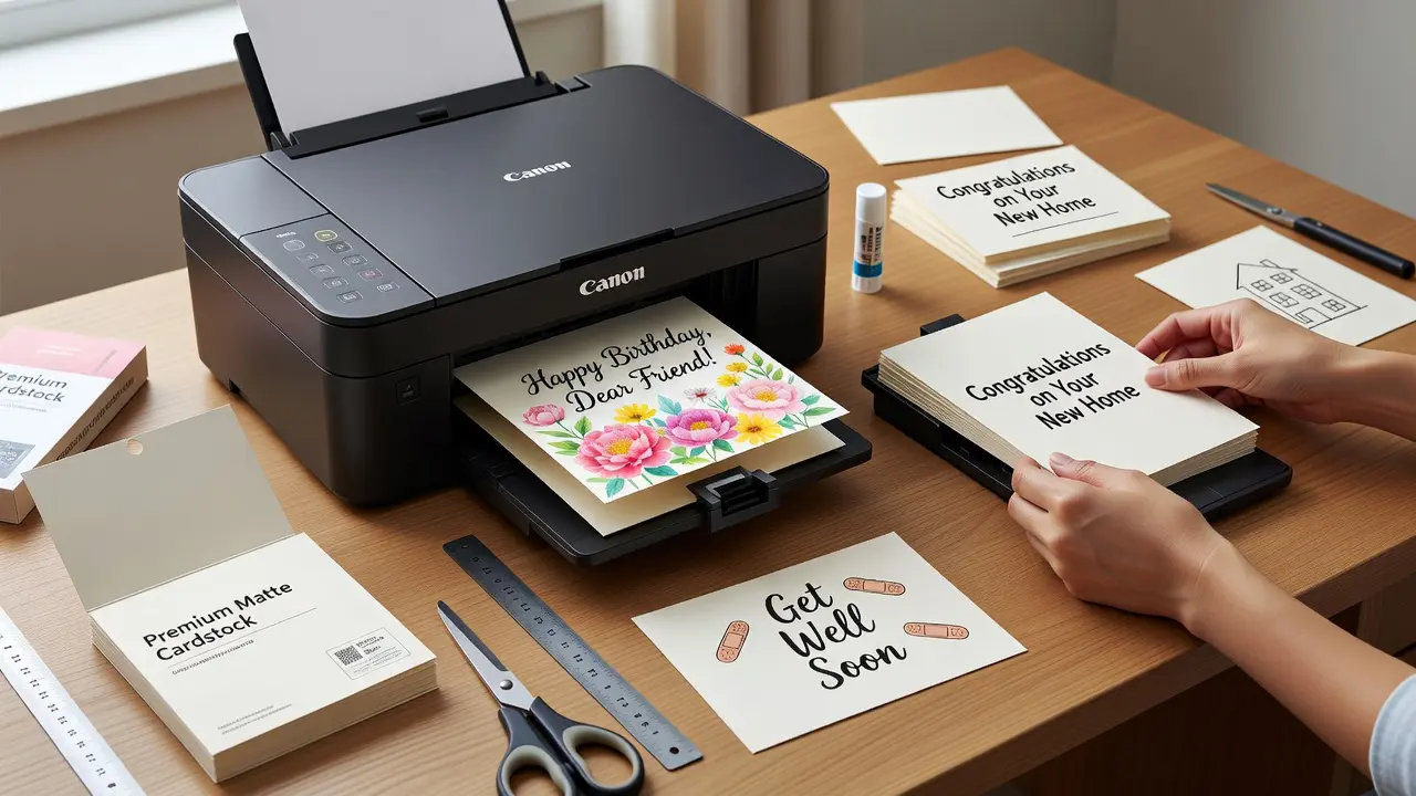 Printable Greeting Cards - Printing greeting cards at home using a color printer and cardstock