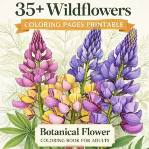 printable wildflower coloring pages for adults