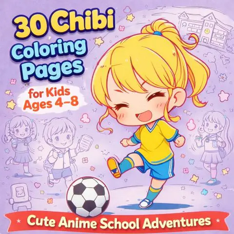 Kawaii Chibi Coloring book