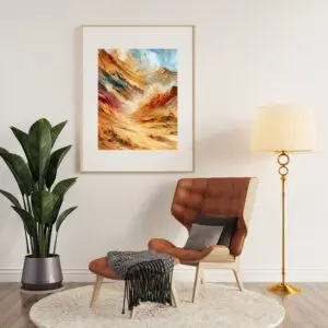 Red Canyon Passage – desert canyon wall art Wall Art Print | Boho Canyon Printable Decor