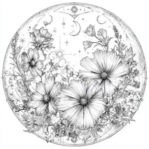 15 Garden Mandala Coloring Pages – Botanical Calm and Focus