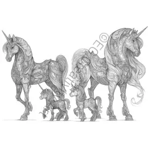 30 Magical Unicorn Coloring Pages – Printable Fantasy Book samplers (3)