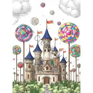 35 Candy Fantasy Coloring Pages – Sweet Stress Relief (2)