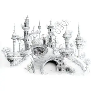 45+ Magical Fantasy Coloring Pages for Adults – Printable PDF sampler (2)