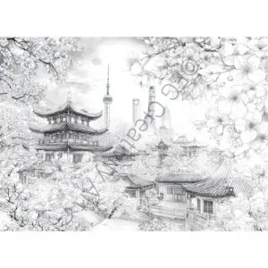 46 Printable City Coloring Pages for Adults – Calm Landmarks sampler (2)