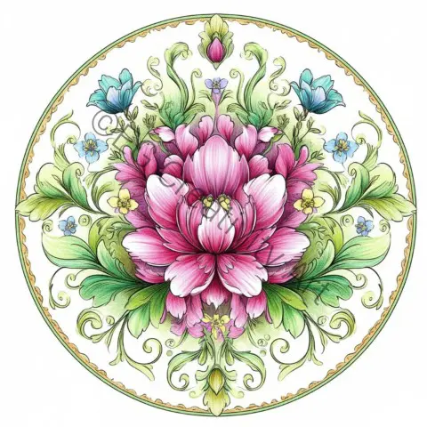 50 Floral Mandala Coloring Pages – Unwind and Find Peace (2)