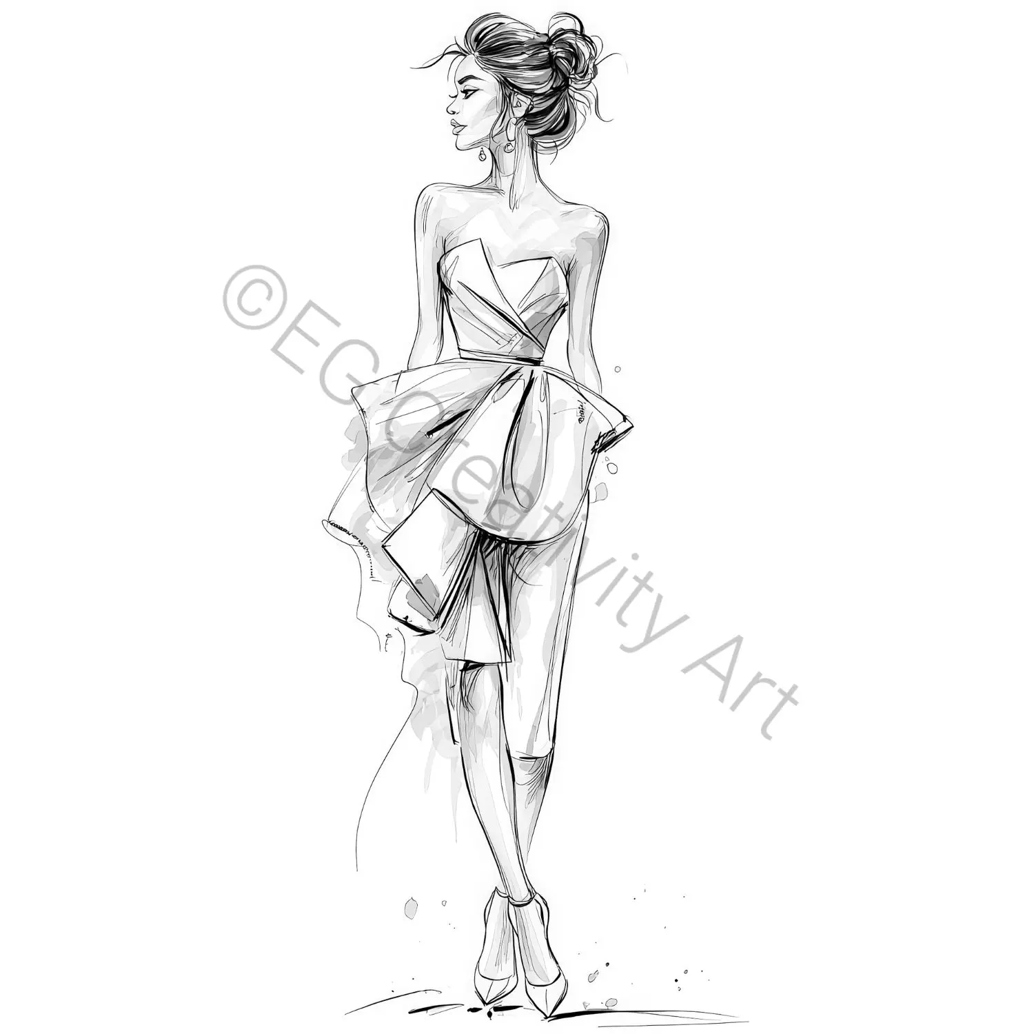 60 Fashion Coloring Pages for Adults – Creative Stress Relief sampler (1)