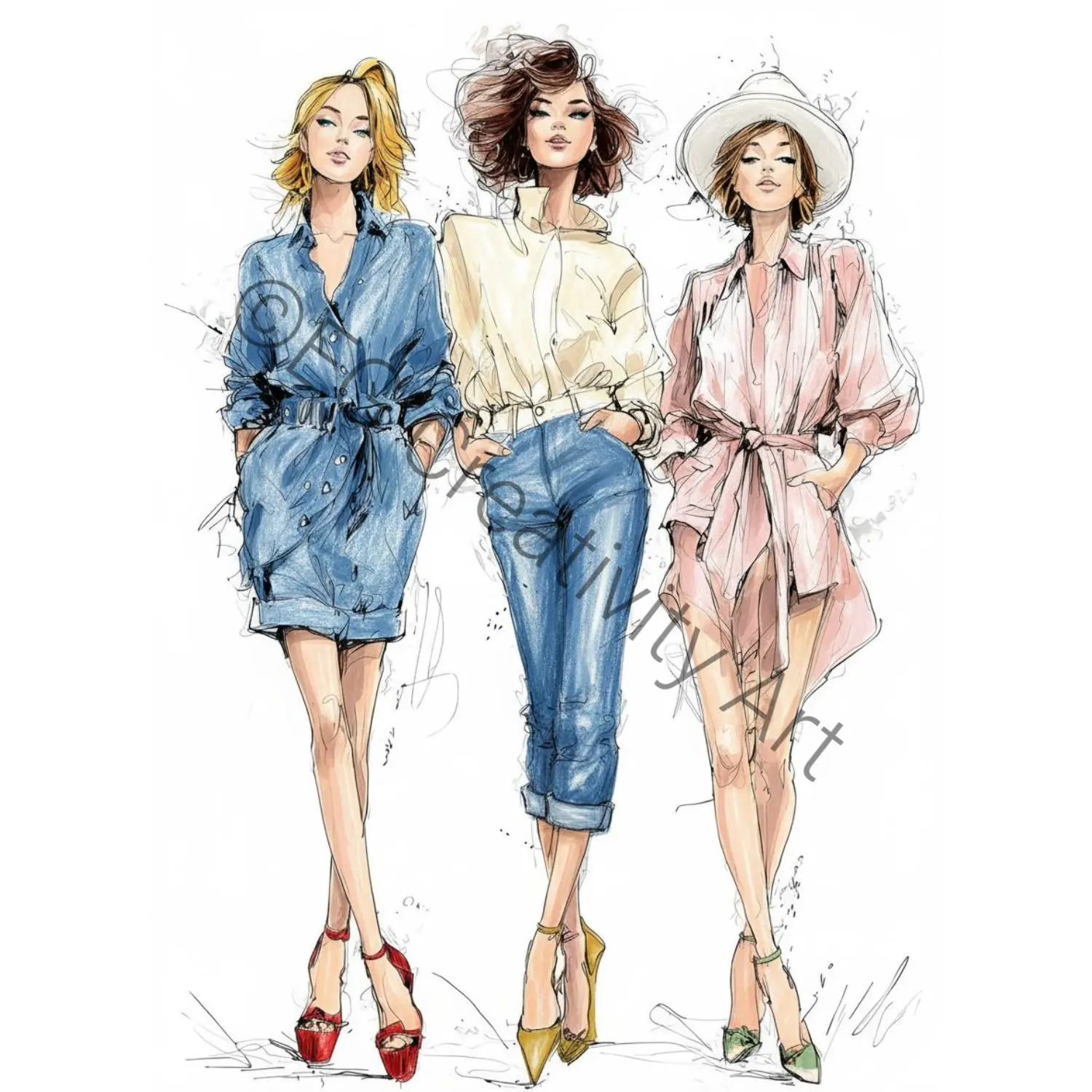 60 Fashion Coloring Pages – Calm Creative Time for Adults